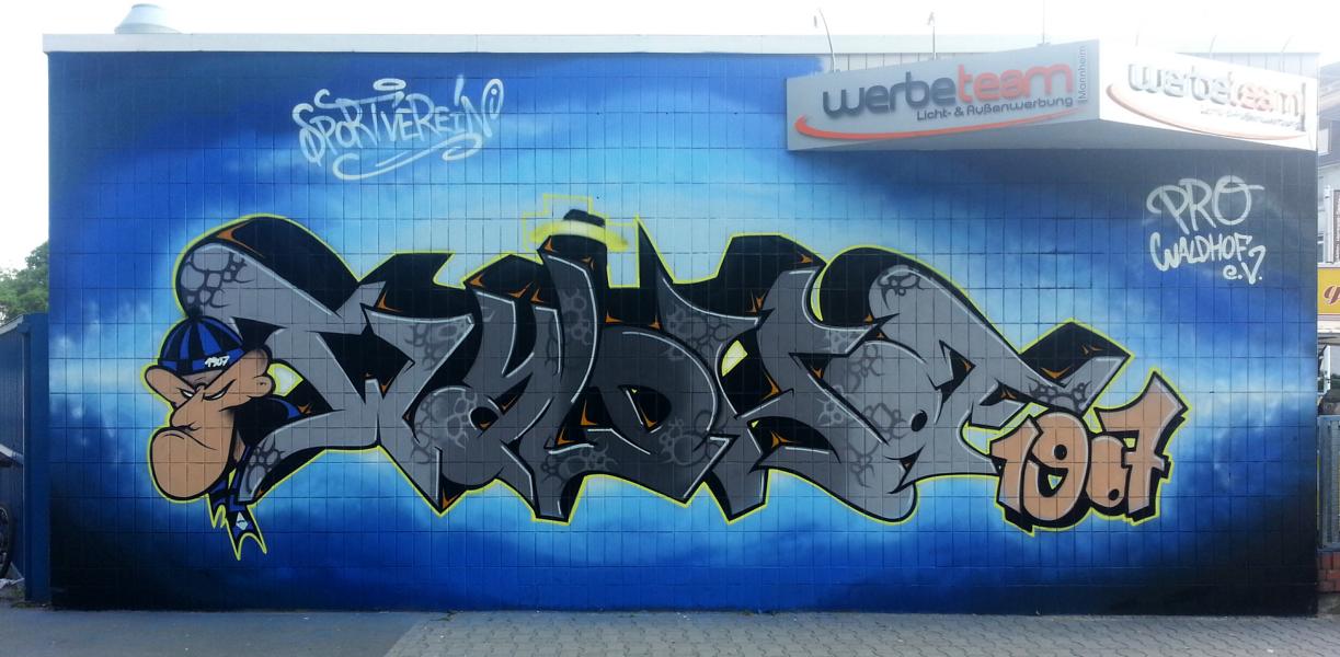 PRO Waldhof Graffiti-Kunst erstrahlt in Mannheimer Neckarstadt