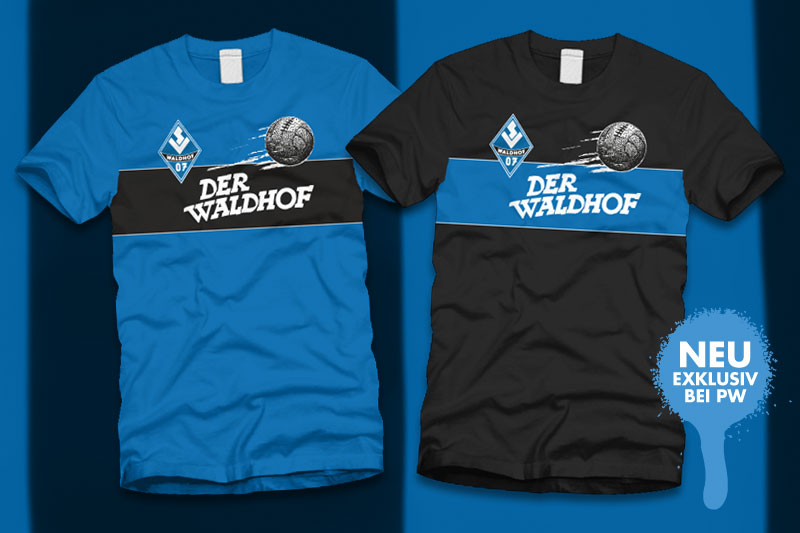 Neu: „Der Waldhof“-Shirts in blau und schwarz