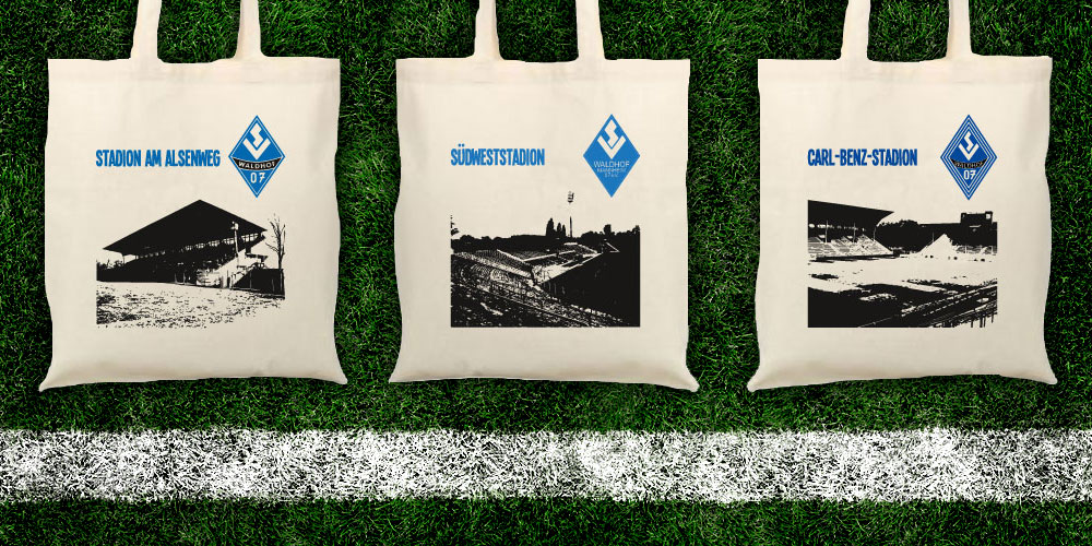 Stofftaschenserie „Stadien des SV Waldhof“